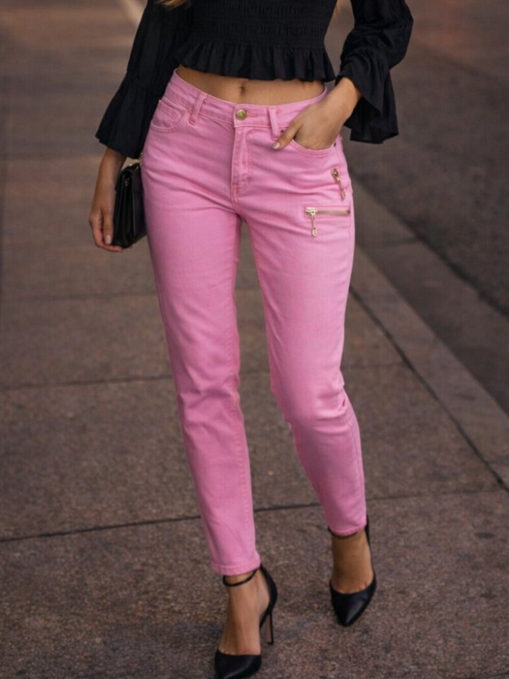 Mos Mosh Nelly Rosemary Begonia Pink Pants • 27 NWT soft lightweight tapered